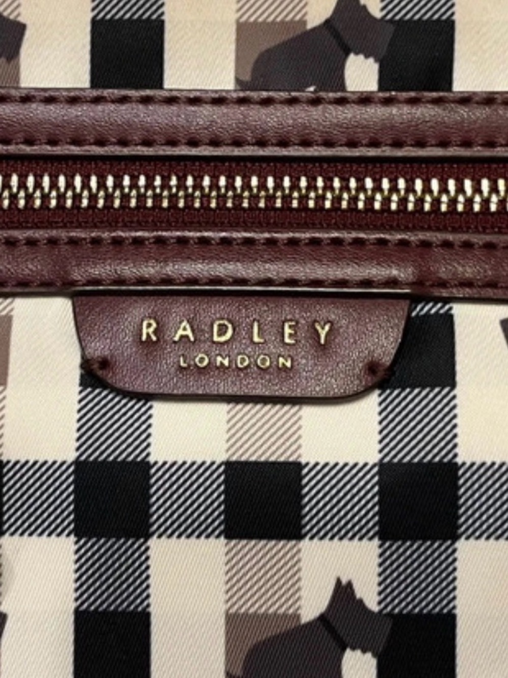 Radley London Finsbury Park Checkered Scottie Dog Print Crossbody - NWOT - Picture 2 of 12